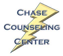 Image of a lightning bolt with the words Chase Counseling center in front